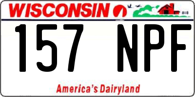 WI license plate 157NPF