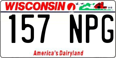 WI license plate 157NPG