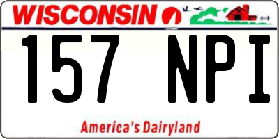 WI license plate 157NPI