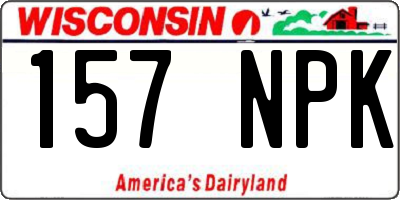 WI license plate 157NPK