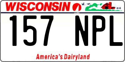 WI license plate 157NPL