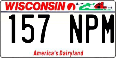 WI license plate 157NPM