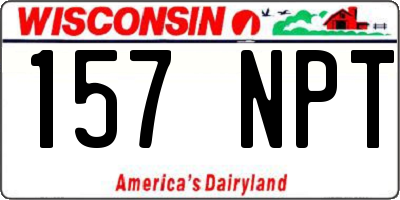 WI license plate 157NPT