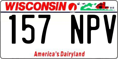 WI license plate 157NPV