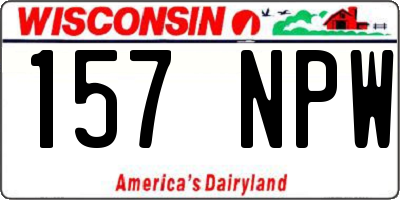WI license plate 157NPW