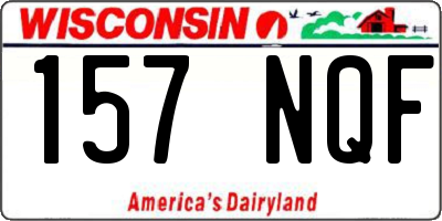 WI license plate 157NQF