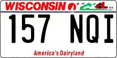 WI license plate 157NQI