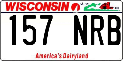 WI license plate 157NRB
