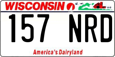 WI license plate 157NRD