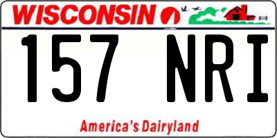 WI license plate 157NRI