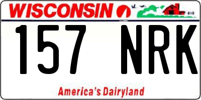 WI license plate 157NRK