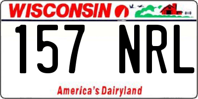 WI license plate 157NRL