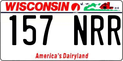 WI license plate 157NRR