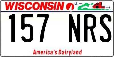 WI license plate 157NRS