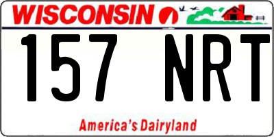 WI license plate 157NRT