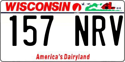 WI license plate 157NRV