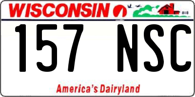 WI license plate 157NSC