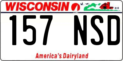 WI license plate 157NSD