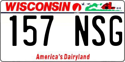 WI license plate 157NSG