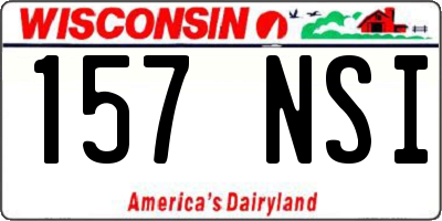 WI license plate 157NSI