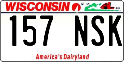 WI license plate 157NSK