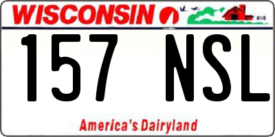 WI license plate 157NSL