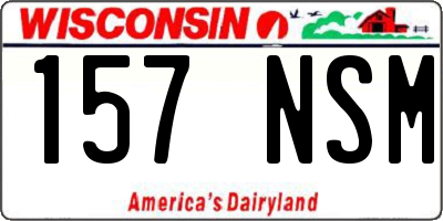 WI license plate 157NSM
