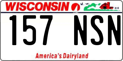 WI license plate 157NSN
