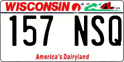 WI license plate 157NSQ
