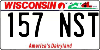 WI license plate 157NST