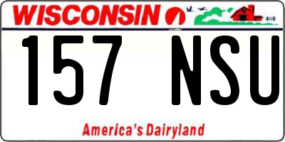 WI license plate 157NSU