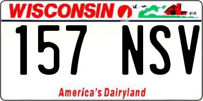 WI license plate 157NSV