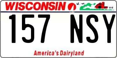 WI license plate 157NSY