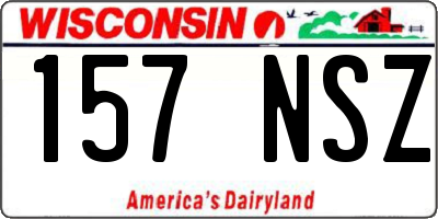 WI license plate 157NSZ