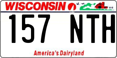 WI license plate 157NTH