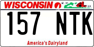 WI license plate 157NTK