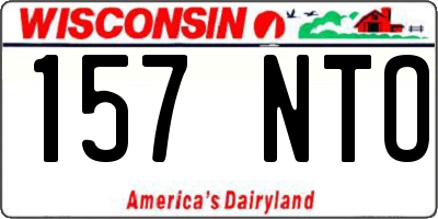 WI license plate 157NTO