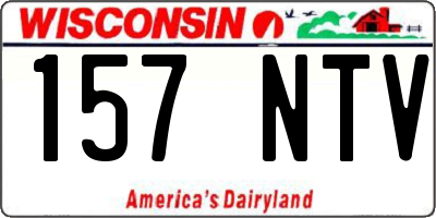 WI license plate 157NTV