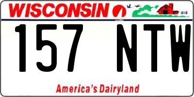 WI license plate 157NTW