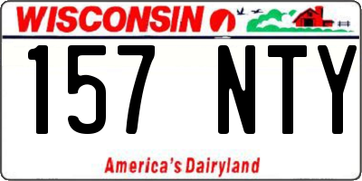 WI license plate 157NTY
