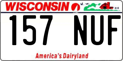 WI license plate 157NUF