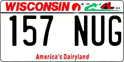 WI license plate 157NUG
