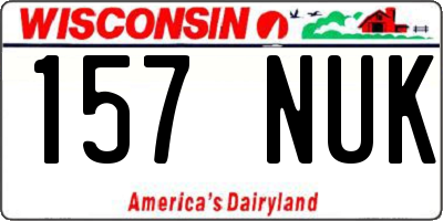 WI license plate 157NUK