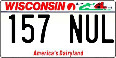 WI license plate 157NUL