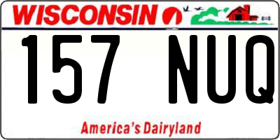 WI license plate 157NUQ