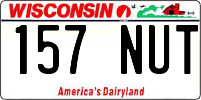 WI license plate 157NUT