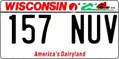 WI license plate 157NUV