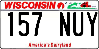 WI license plate 157NUY
