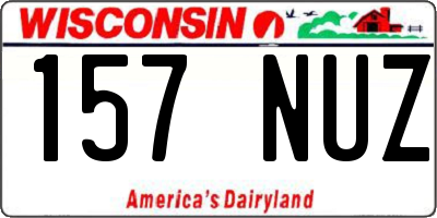 WI license plate 157NUZ