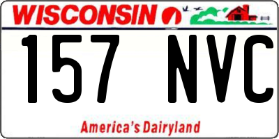 WI license plate 157NVC